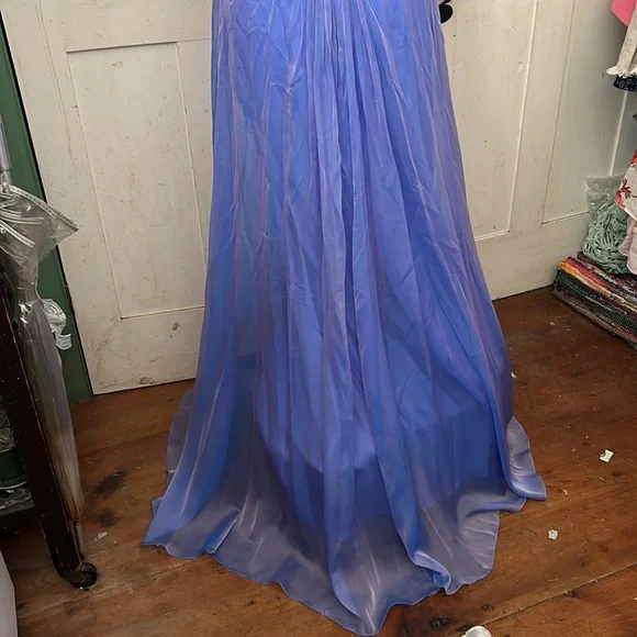 NWT LaFemme Gown Rhinestone Prom Bridesmaid Pageant Maxi Formal New Years Party - Picture 6 of 11